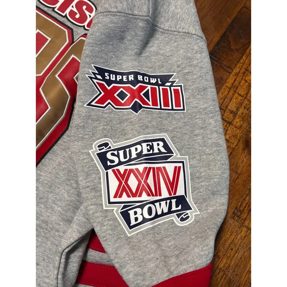 San Francisco 49ers Mitchell & Ness Throwback NFL Super Bowl Sweater Men’s L New